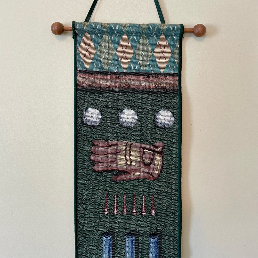Links Bell Pull Golf Wall Tapestry (5.75”x41”)